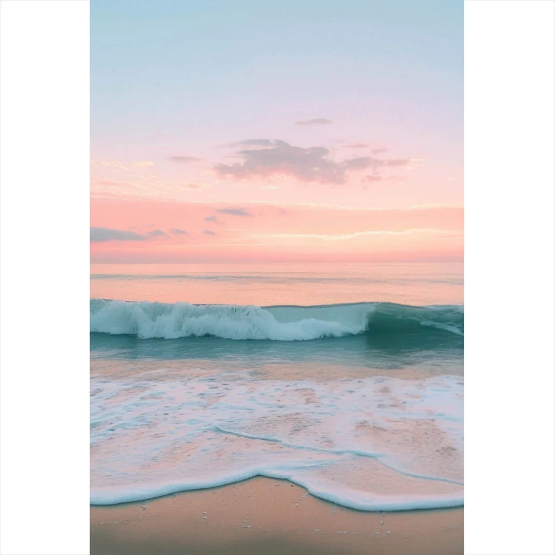 Poster Beruhigendes Meer am Strand Hochformat