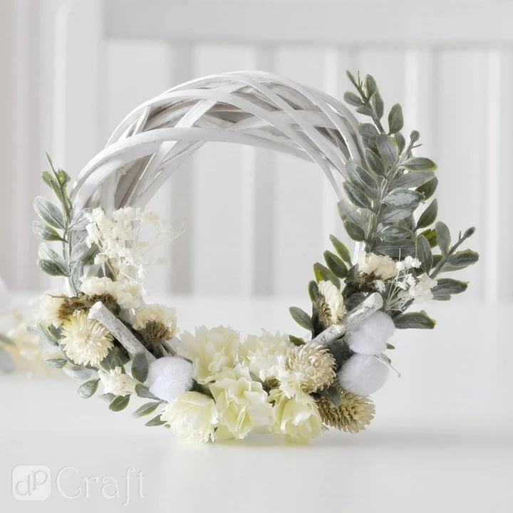 Tulle Pom-Poms for Crafting | 24 pcs, White, 2 cm