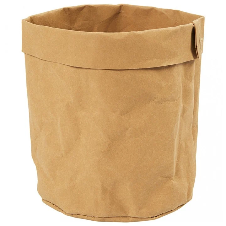 Round Faux Leather Paper Bag for Decorating