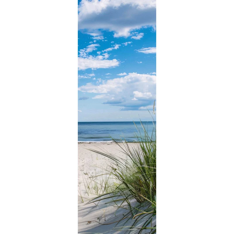 Aluminiumbild gebürstet Strand mit beruhigendem Meerblick Panorama Hoch