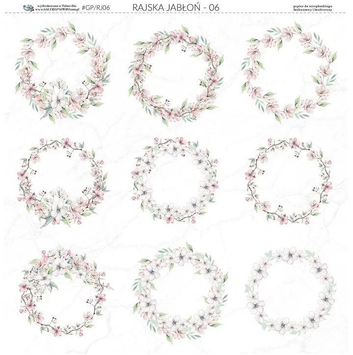 Double-Sided Scrapbooking Paper 30.5 x 30.5 cm – Paradise Apple Tree 06