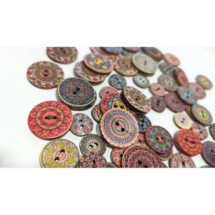 Retro Wooden Buttons