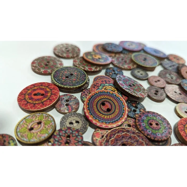 Retro Wooden Buttons