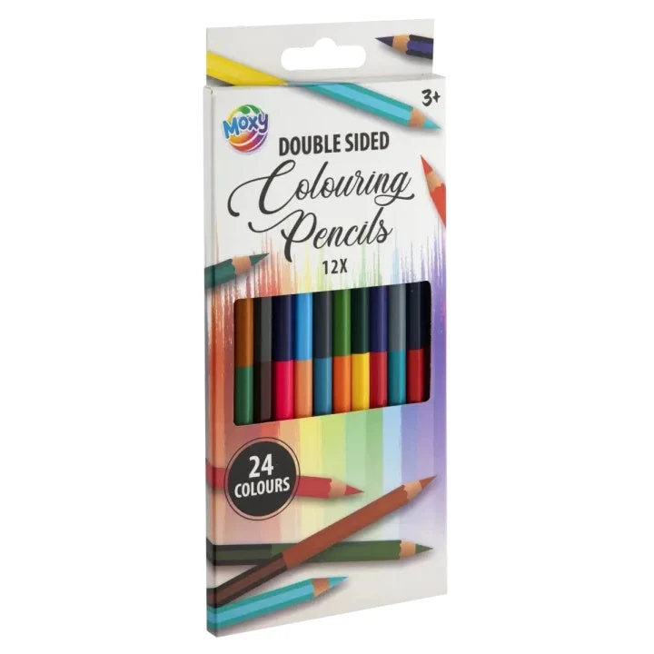 Set of 12 Double-Sided Coloring Pencils, 24 Colors