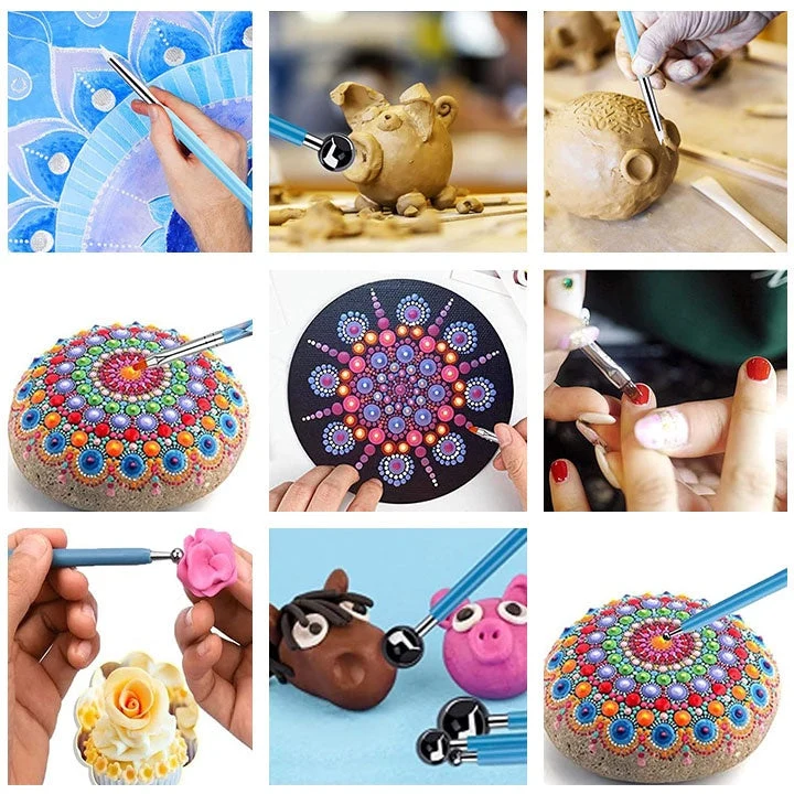 Double-Sided Silicone and Dotting Brushes Set of 5