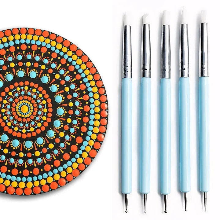 Double-Sided Silicone and Dotting Brushes Set of 5