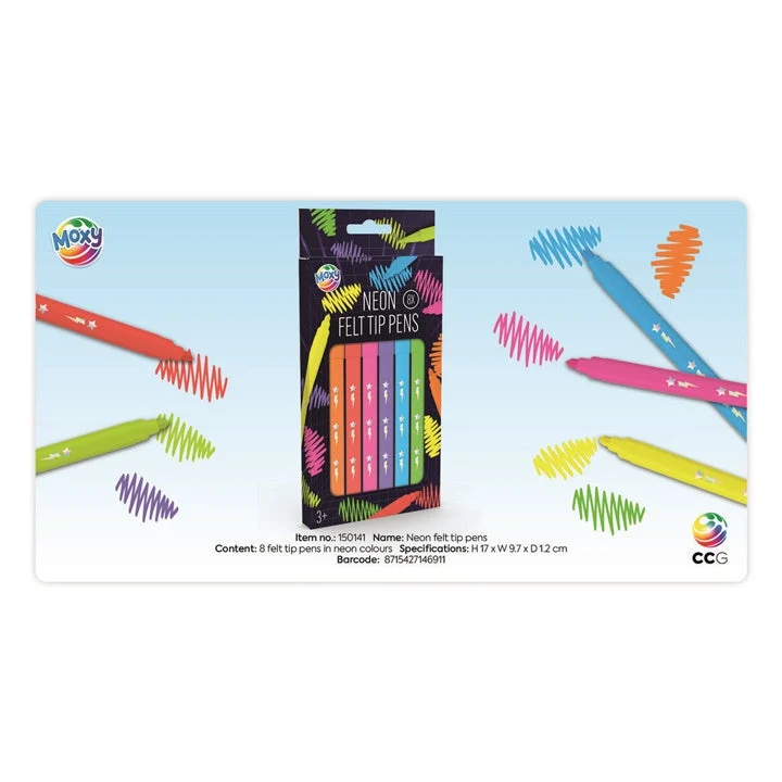 Neon Markers, Set of 8