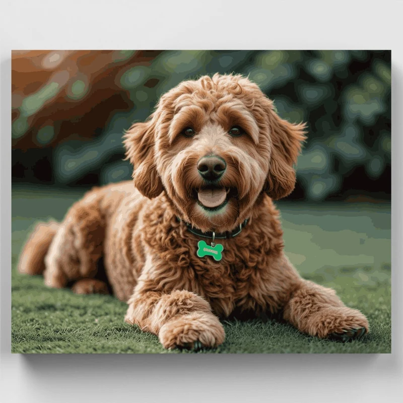Happy Labradoodle - Paint by Numbers Kit