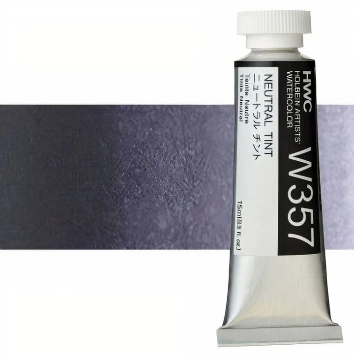 Holbein Artists Professional Watercolor Paints 15 ml | White and Black Shades