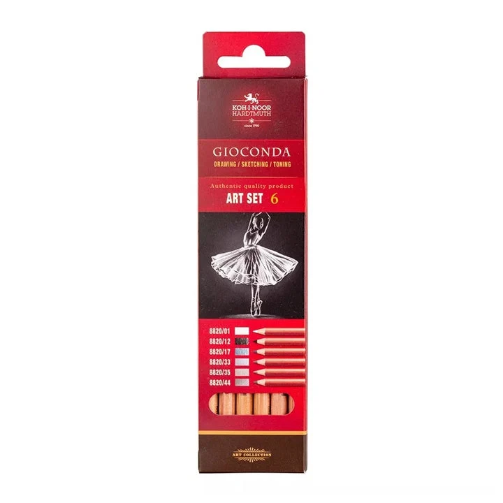 Gioconda Pastel Pencil Set, 6 pcs, Cool Shades