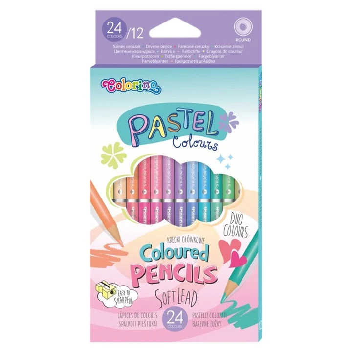 Colorino Double-Sided Pastel Colored Pencils, Set of 12