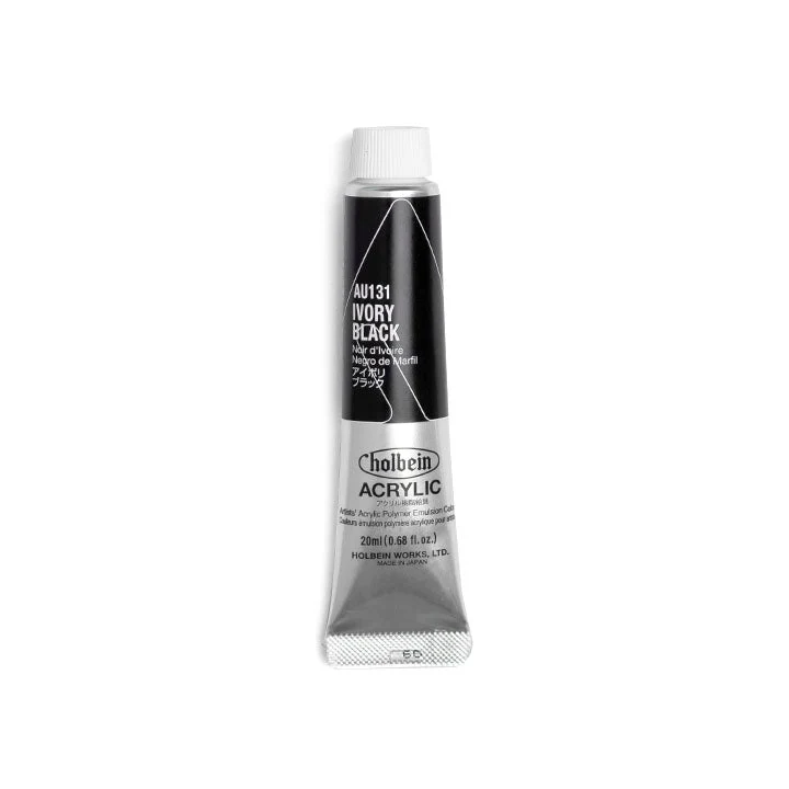 Holbein Heavy Body Professional Acrylic Paints, Black and White Shades