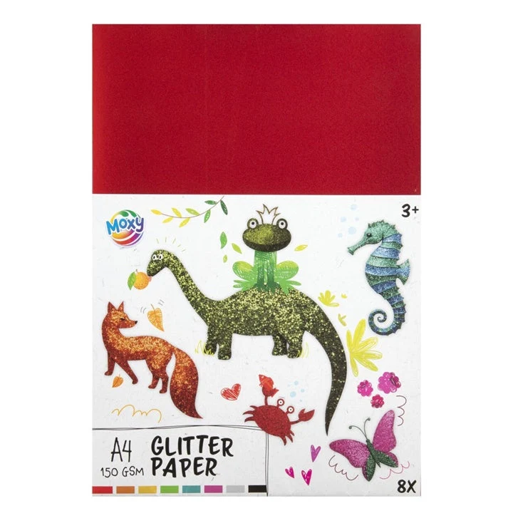Glitter Paper A4 | 8 Sheets