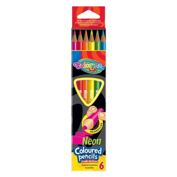 Colorino Neon Colored Pencils, Set of 6