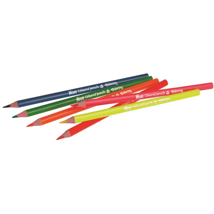 Colorino Neon Colored Pencils, Set of 6