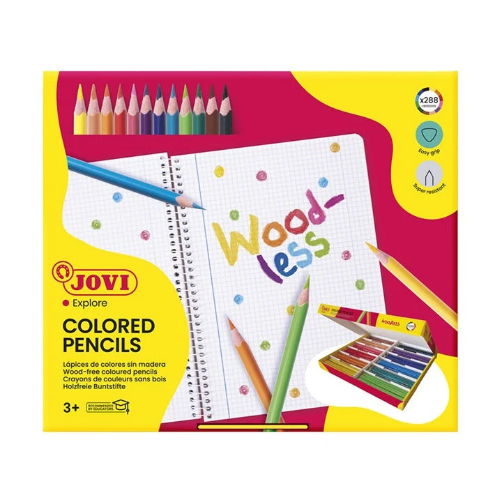 JOVI Triangular Woodless Colored Pencils, 288 pcs