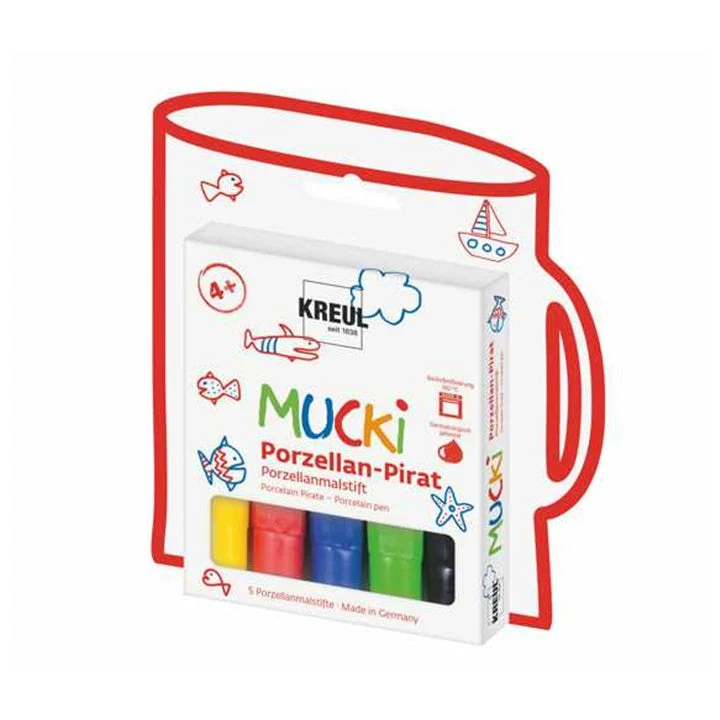 KREUL MUCKI Porcelain Pens, Set of 5