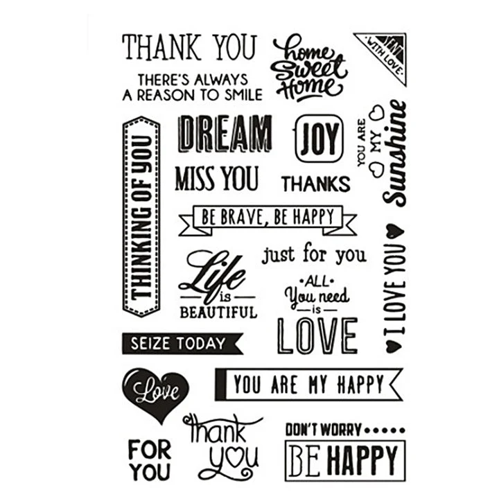 Clear Stamps - English Phrases
