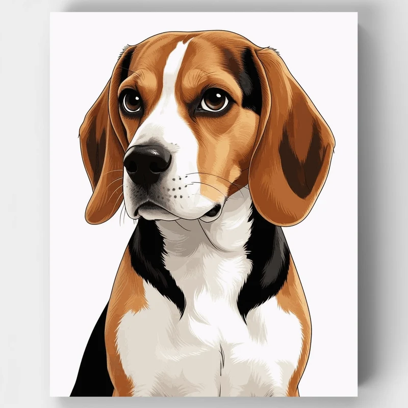 Soulful Beagle Companion - Paint by Numbers Kit