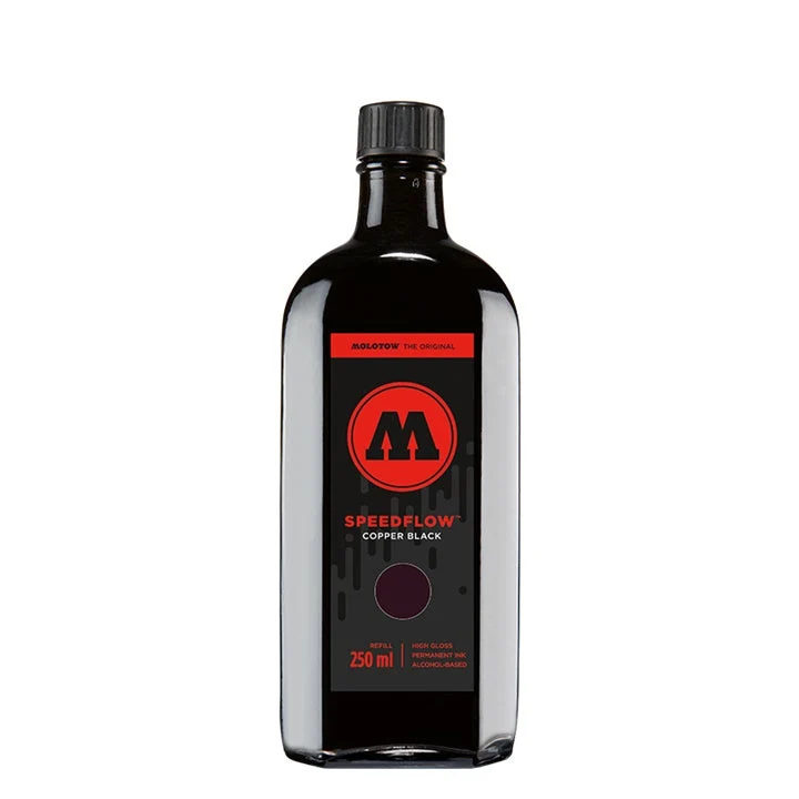 MOLOTOW SPEEDFLOW COCKTAIL Refill, Shiny Black, 250 ml