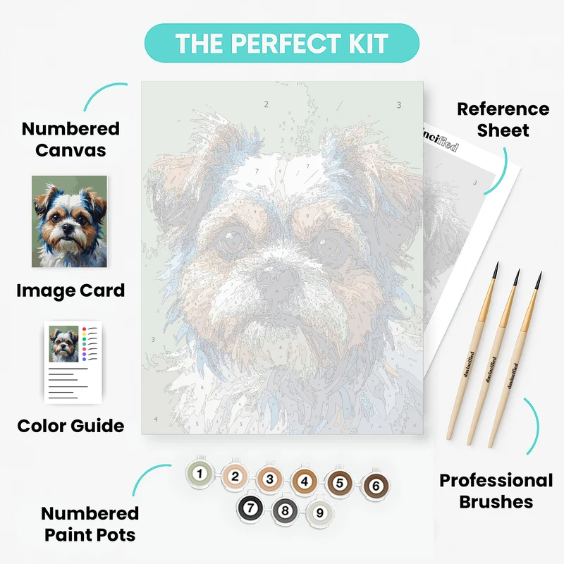 Shih Tzu Portrait - Paint by Numbers Kit