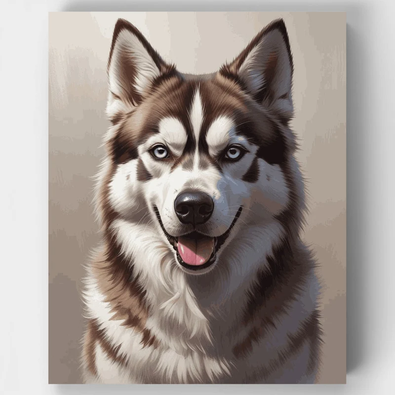 Husky Portrait - Paint by Numbers Kit