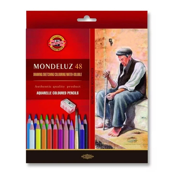 Mondeluz Watercolor Pencils, Set of 48