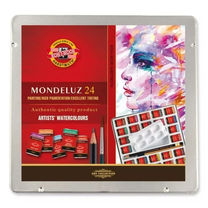 Mondeluz Watercolors in Metal Case / Set of 24