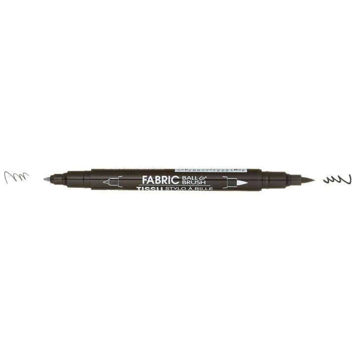 Marvy 122-S Fabric Marker, Round and Brush Tips
