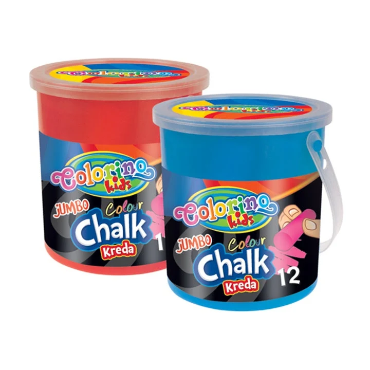 Colorino JUMBO Sidewalk Chalk, 12 pcs