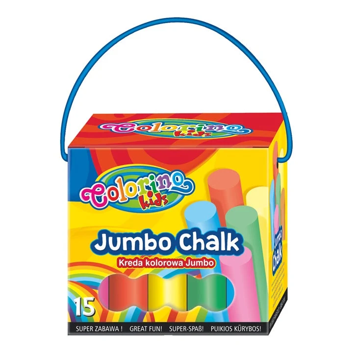 JUMBO Colored Sidewalk Chalk Set of 15