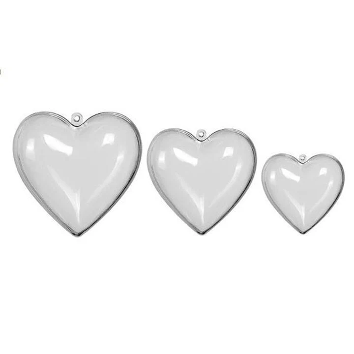 Transparent Acrylic Folding Heart Set of 5