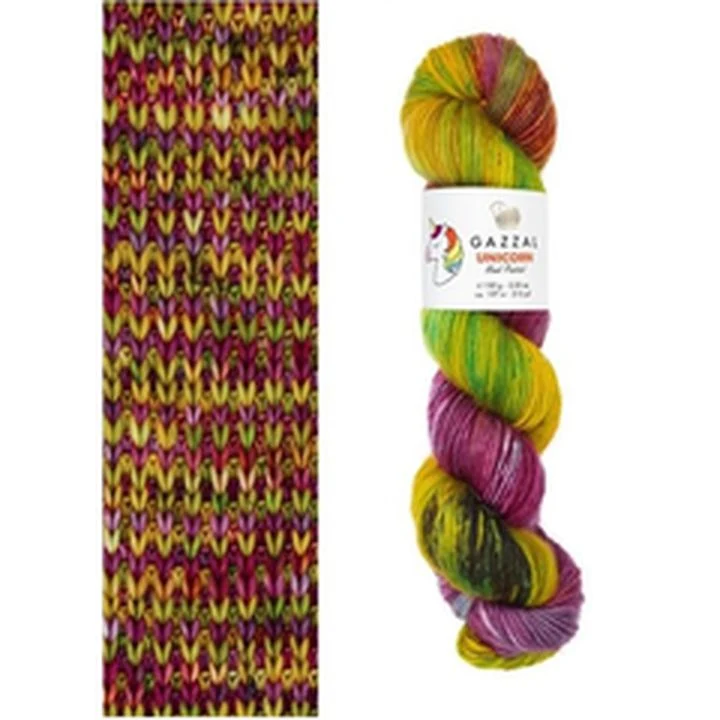 Gazzal Unicorn Knitting Yarn, 100 g