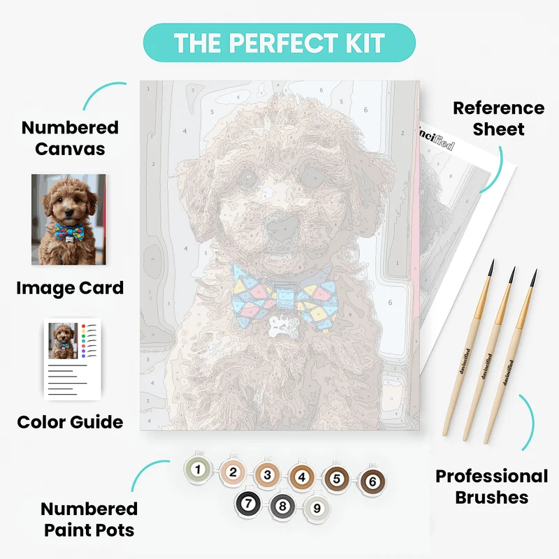 Waffles the Cockapoo - Paint by Numbers Kit
