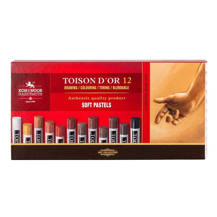 Toison D’Or Soft Pastels, Set of 12, Brown Shades
