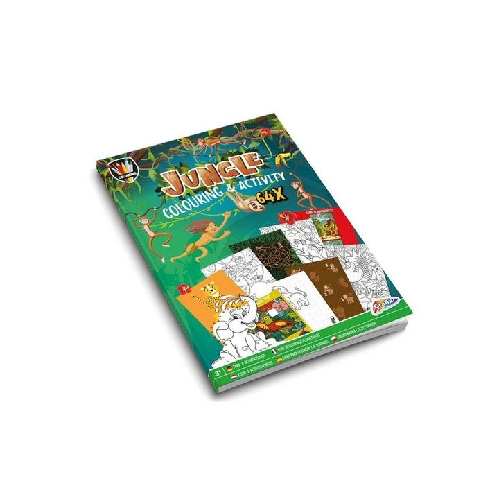 MOXY Jungle Activity and Coloring Book A4, 64 Pages