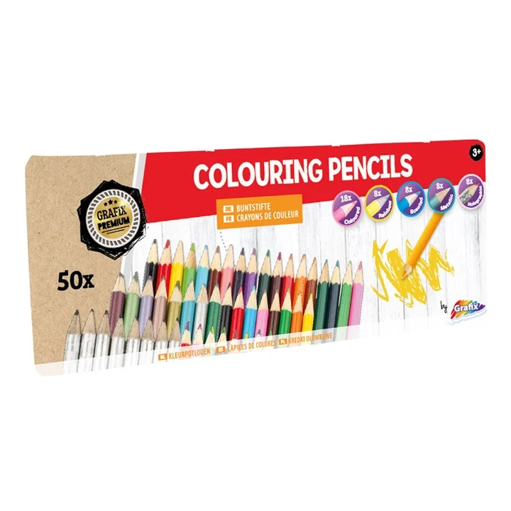 Grafix Colored Pencils - Set of 50