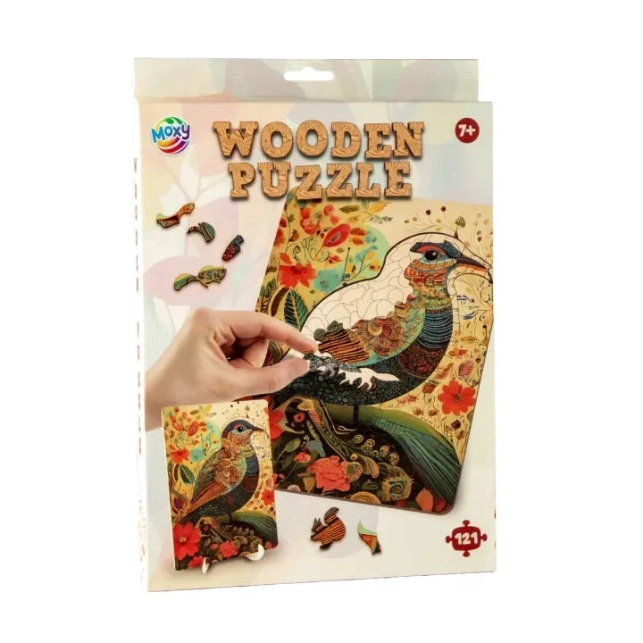 MOXY Artistic Wooden Puzzle, Bird, 130 Pieces