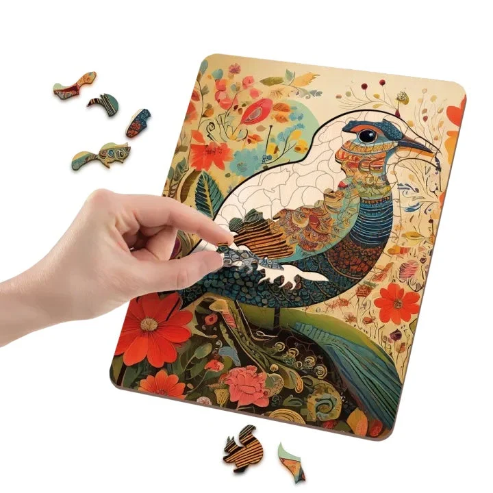 MOXY Artistic Wooden Puzzle, Bird, 130 Pieces