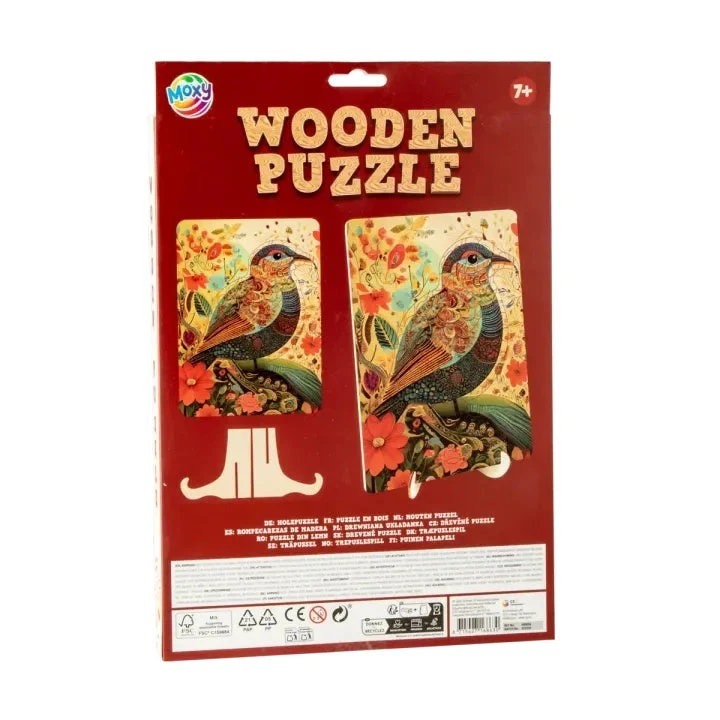 MOXY Artistic Wooden Puzzle, Bird, 130 Pieces