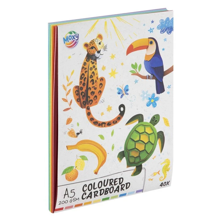 Moxy Colored Cardboard A5 – 40 Sheets 200 GSM