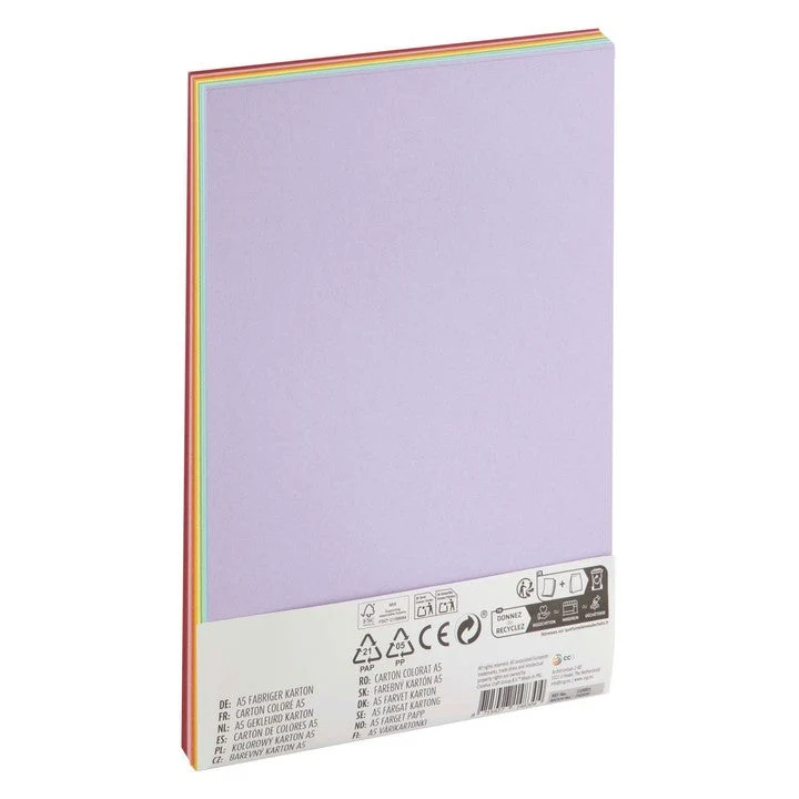 Moxy Colored Cardboard A5 – 40 Sheets 200 GSM