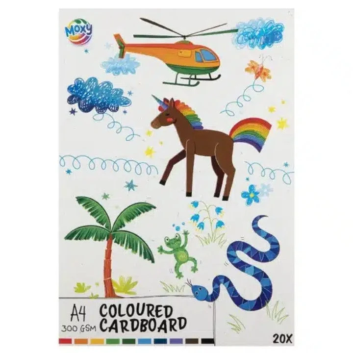Colored Cardstock A4, 10 Colors, 20 Sheets, 300 GSM