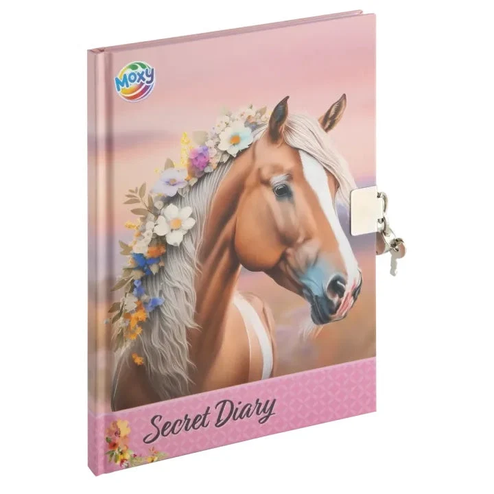 MOXY Secret Diary with Lock and Key, A5, 60 Sheets