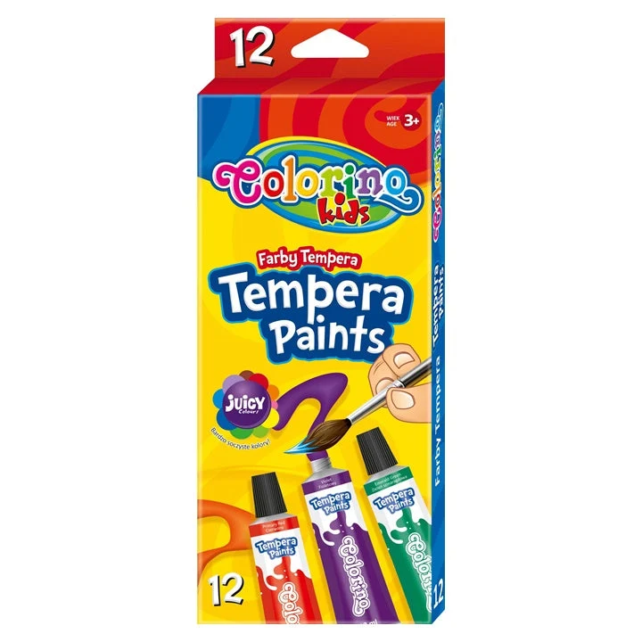 Colorino Tempera Paints, 12 x 12 ml