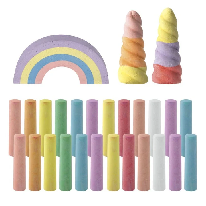 Rainbow Colored Chalk, Set of 27