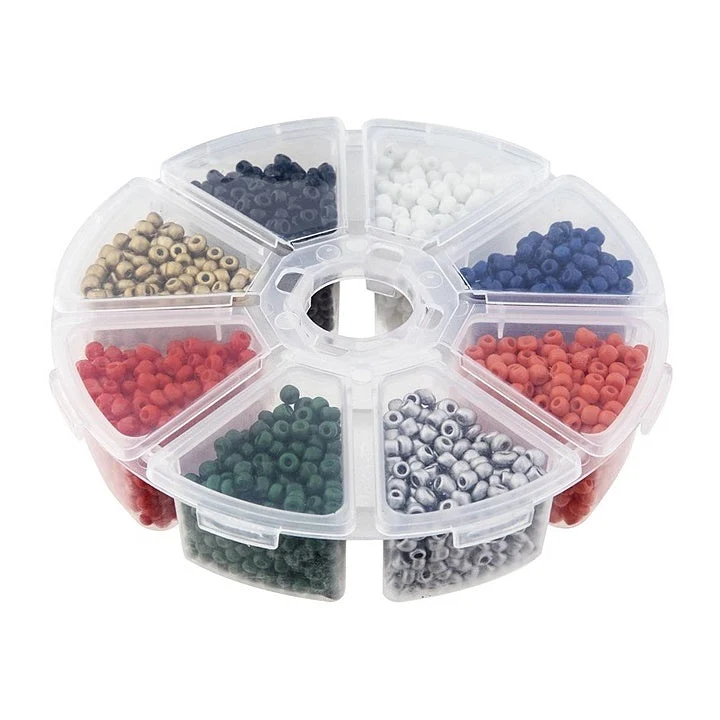 Colorful Beads for Crafting, 8 x 15 g