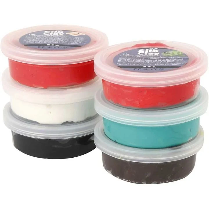 Silk Clay Christmas Modeling Clay, 6 x 14 g