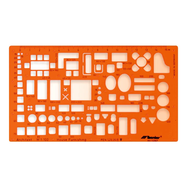 Architectural Technical Template, Furniture, 1:100