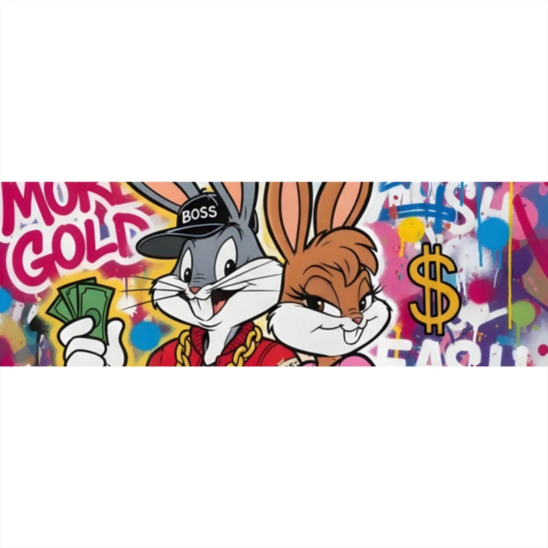 Spannrahmenbild Reiche Hasengang Graffiti Panorama